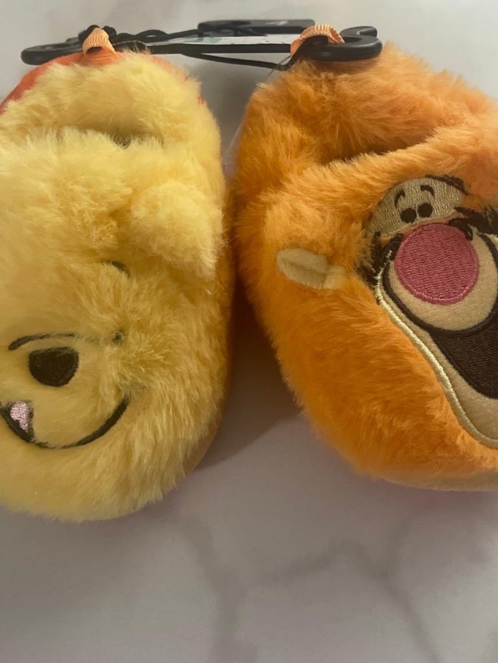 Disney Plush Character Slippers - Yellow & Orange Tigger & Winnie